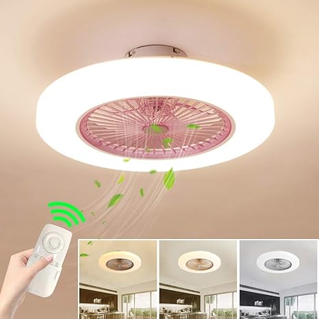 Deckenventilator mit Lampe, LED Ventilator Licht, 3