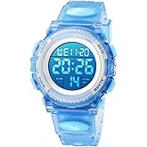 Kids Watch,Boys Watch for 3-15 Year Old Boys,Digital Sport Outdoor Multifunctional Chronograph LED 50 M Waterproof Alarm Calendar Analog Watch for Children with Silicone Band,Kids Gift