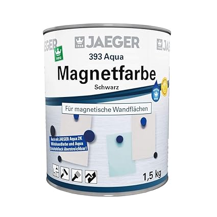 Jaeger 393 Aqua Magnetfarbe schwarz 1,5 kg für magnetische Funktionswände