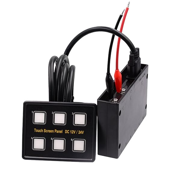 SixDu 12V / 24V 6 Gang LED Schalter Panel Slim Touch Control Panel Box für Auto Marine Boot
