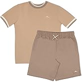 Tommy Bahama Boys Casual Crewneck Short Sleeve T-Shirt & Elastic Waist Shorts Set, 2-Piece Summer Outfit for Kids