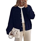 LILLUSORY Womens Crew Neck Button Down Cozy Cardigan Sweater Fall Outfits 2026
