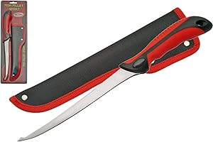 RITE EDGE SZCO Supplies 12 Supplies Fish Fillet Sport Knife, red/black, 211183