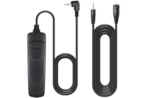 3.3ft Shutter Release Remote Control with 11.4ft Extension Cable 2.5mm, AFUNTA RS-60E3 Wired Remote Control Switch Cord Repla