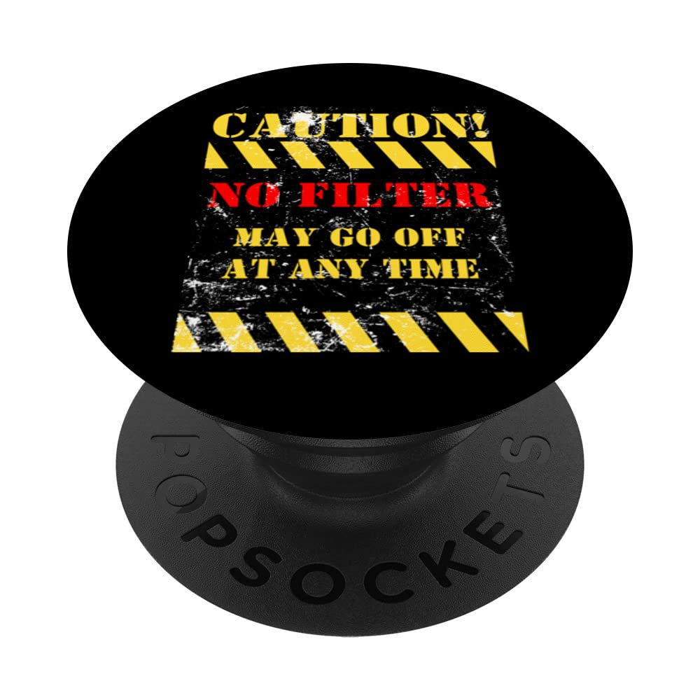 Dating Caution no filter retro PopSockets Swappable PopGrip