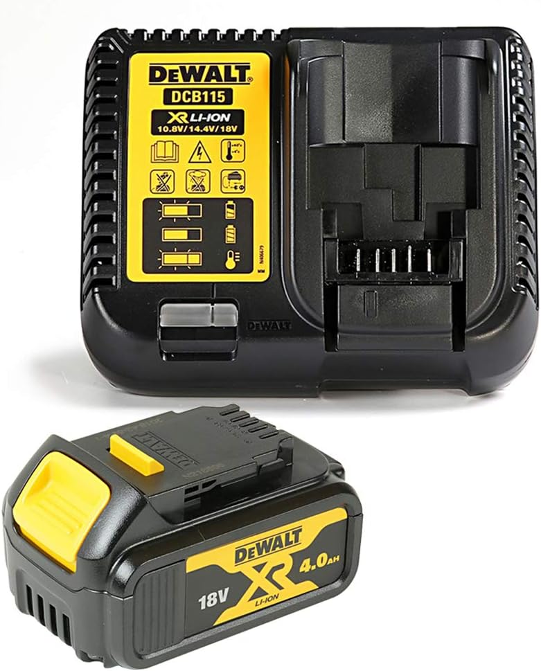 DEWALT DCB182 18V 4.0Ah Battery & DCB1104 10.8V-18V Li-Ion Charger Kit