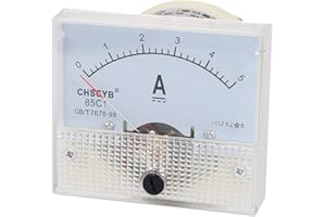 uxcell Analog Current Panel Meter DC 0-5A 85C1 Ammeter 63.5x56x54mm for Automotive Circuit Testing Charging Battery Ampere Te