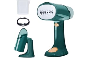TENHITOYS Garment Travel Steamer for Clothes Portable: Green Clothing Steamer Handheld 1500W Hand Held Mini Steamer Fabric Shirt Plancha a Vapor para Ropa Home Dorm Room Travel Essentials