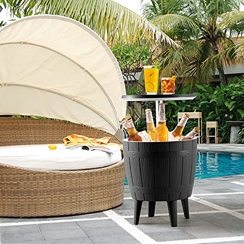 YITAHOME Cooler Table Outdoor,3in1 Height Adjustable Cooler Side