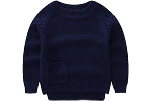 Peecabe Toddler Baby Girl Boy Cable Knit Sweater Cotton Infant Pullover Crewneck Long Sleeve Sweatshirt Fall Winter