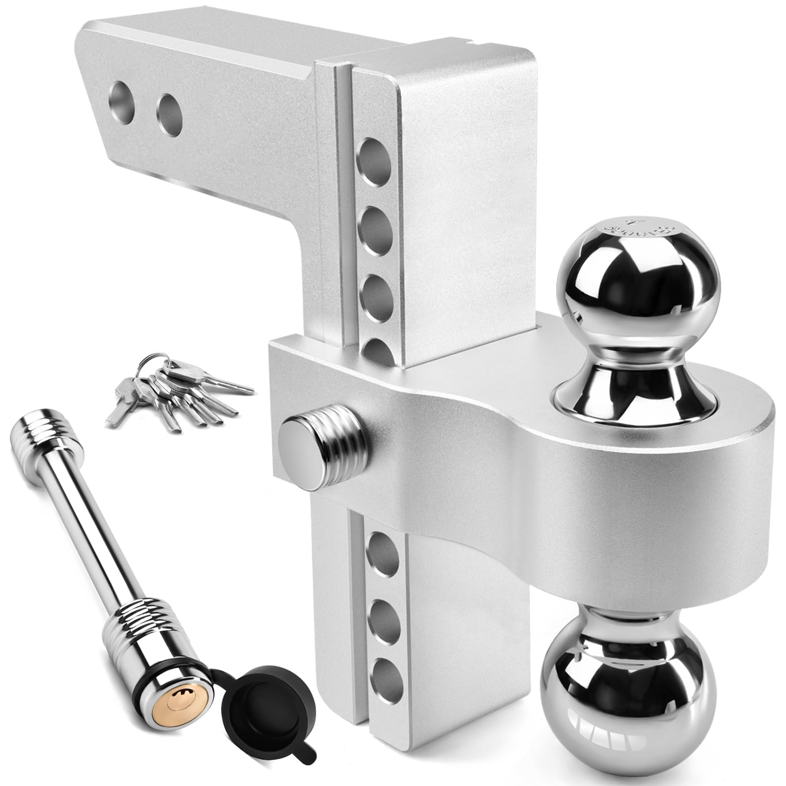 Koerdo Adjustable Trailer Hitch - 8" Drop/Rise, 20,000 Lbs GTW, Fits 2" Receiver