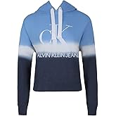 Calvin Klein womens Horizon Dip Dye Crop Hoodie