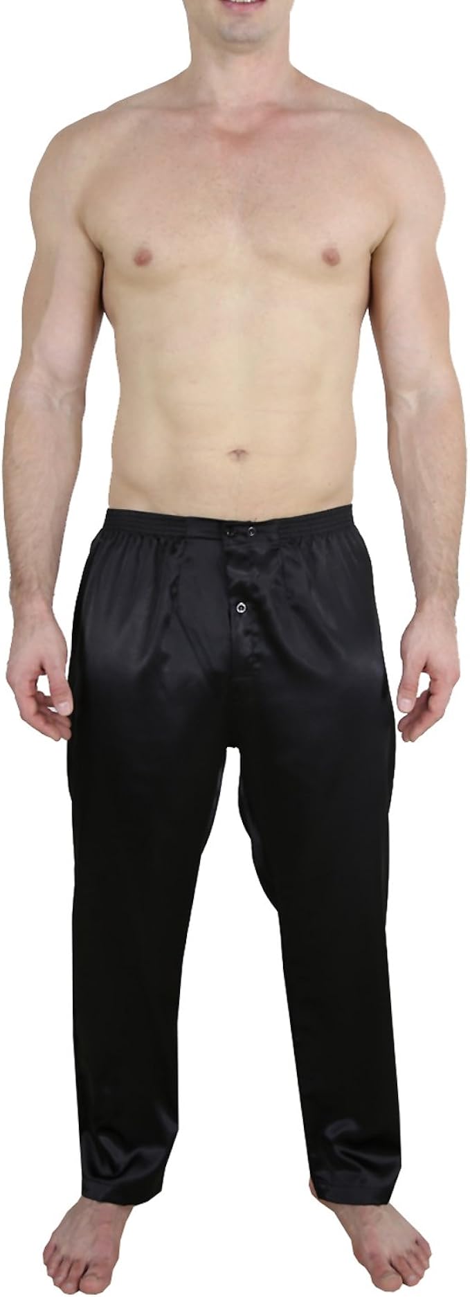 VICTORIA SILK Mens Silk Pajama Pants & Lounge Pants Black Size 2XL at