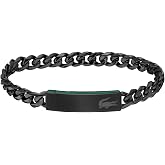 Lacoste Men's Baseline Bracelet &ndash; Stainless Steel with Curved Plate Design &ndash; Stylish Jewelry Gift for Him
