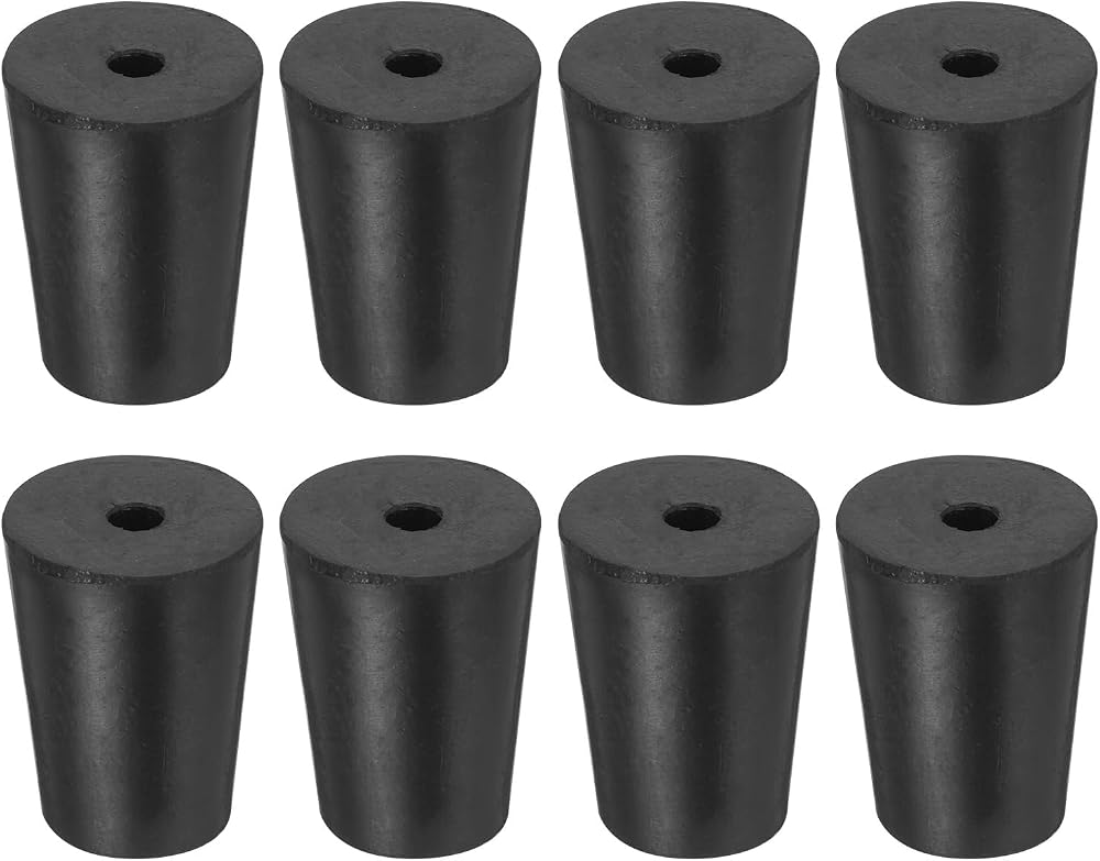 sourcing map Rubber Tapered Plug 14-19mm Solid Test Tube Bungs Stopper with