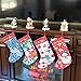 BestPysanky Set of 4 Mr. and Mrs. Claus, Angel, Elf and Snowman Christmas Stockings