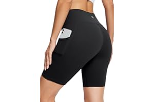 BALEAF Women's 8"/ 5"/ 3" Biker Shorts High Waist Yoga Workout Gym Running Volleyball Spandex Shorts with Pockets