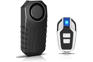 USUPERINK Bike Alarm, Bike Alarms for Ebikes, Anti Theft Wireless Vibration Sensor Alarm for Motorcycle Electric Scooter Moped Trailer Car Mailbox Garage Door 113dB Super Loud IP65 Waterproof