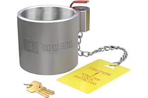 DC Cargo Mall 5th Wheel King Pin Lock Solid Steel - Weather Resistant, Anti-Theft Fifth Wheel Key Lock, for RV & Semi Trailer