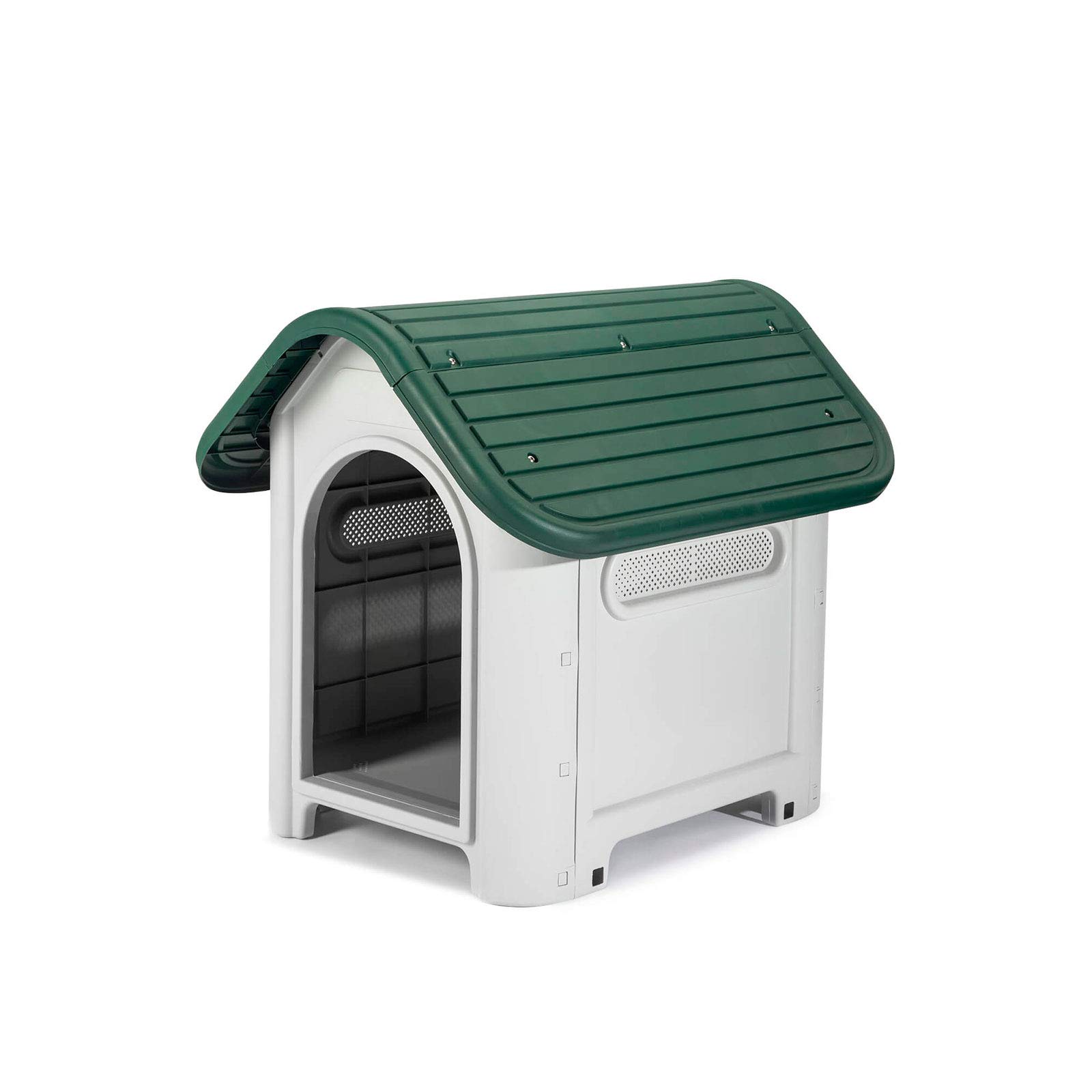 Small Dog Kennel Gardiun Kira 59x75x66 cm Made of Resin Beige/Green