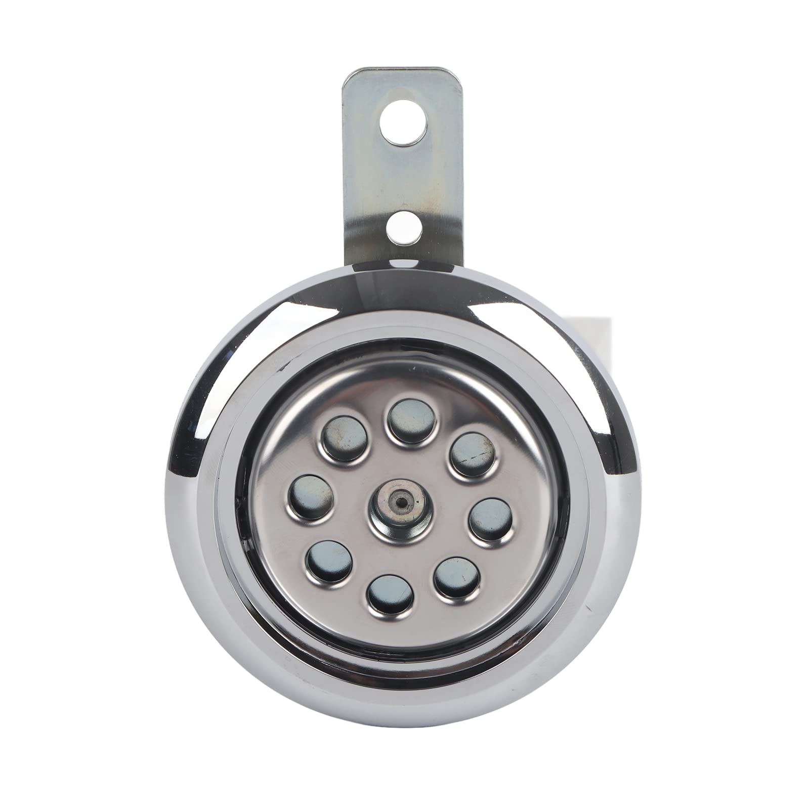 Loud Motorcycle Horn 12V 105DB Electric Air Horn Waterproof Trumpet for Motorbike Scooter Dirt Bike Waterproof Speakers W/Honeycomb Chrome Cover Universial 85mm