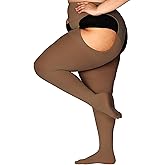 HONENNA Plus Size Suspender Tights for Women, Semi Opaque Sexy Garter Belt Nylons Mock Thigh High stockings