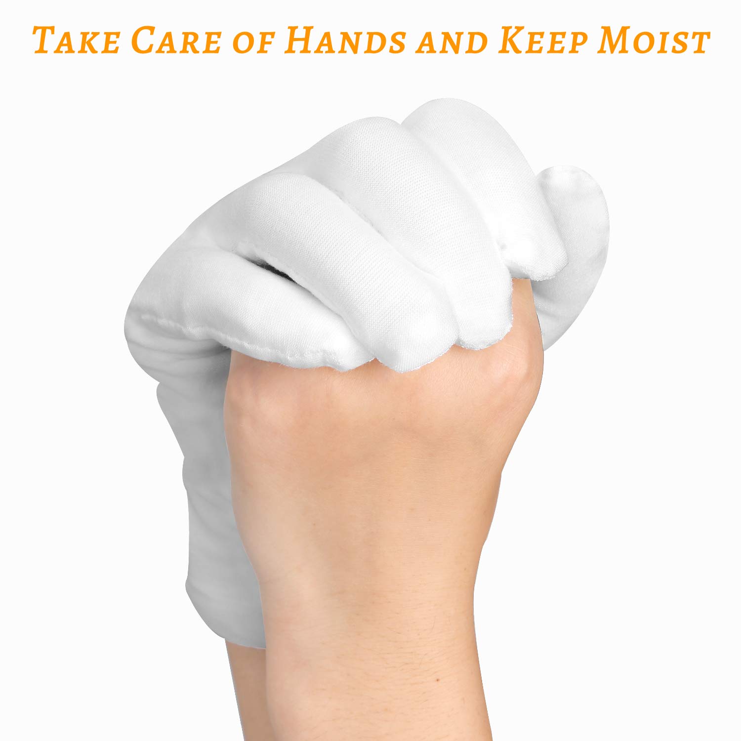 30 Pcs White Cotton Gloves for Eczema Washable Shrink Resistant Cotton Gloves for Men and Women Stretchable Breathable Cloth - Image 4