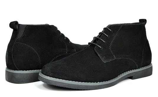 BRUNO MARC MODA ITALY CHUKKA Men's Classic Original Suede Leather Desert Storm chukka boots black size 6.5