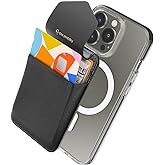 Sinjimoru Privacy Cover Magnetic Card Holder, Magnetic Phone Wallet Stick on as Credit Card Holder for MagSafe Compatible with iPhone 16 15 14 13 12 Series. M-Flap