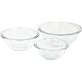 Pyrex Glass Mixing Bowl Set (3-Piece Set, Nesting, Microwave and Dishwasher Safe)