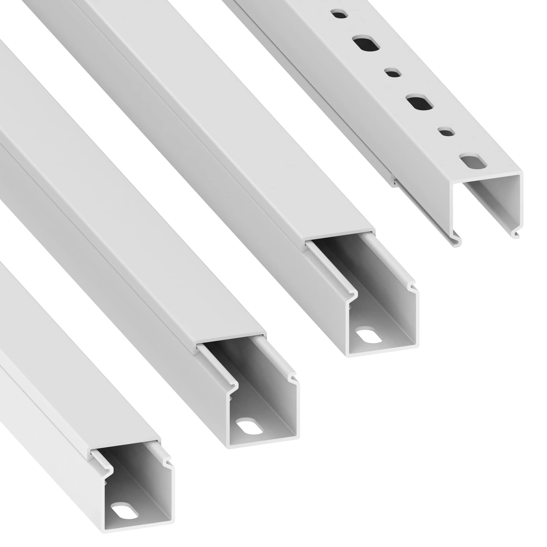 Habengut 25 x 25 mm, (4 x 1 m) cable duct, white (4 rods á 1 metre)