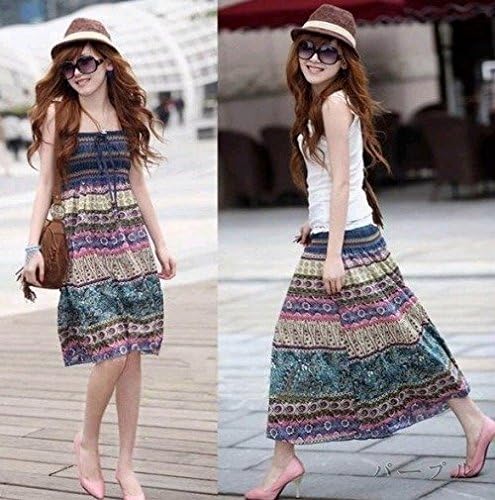 Amazon Co Jp 今年一番人気 マキシワンピ レディース ファッション ワンピース マキシワンピース ロングワンピ ボヘミア風 チューブトップ マキシ丈 ワンピ エスニック キャミソール 病み付きになる フェミニン 絶対 オレンジ パープル 全2色ニーズグループ オレンジ