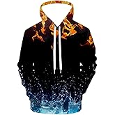 QiErDesign Hoodies for Men Women 3D Print Graphic Fleece Sweatshirts Pullover Novelty Hoody Hooded With Pockets