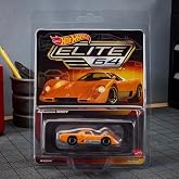 Hot Wheels Elite 64 McLaren M6GT 1:64 Die-Cast Collectible Model Car &ndash; McLaren Orange with Opening Rear Engine &amp; Real Riders&trade; Wheels &ndash; Mattel Creations Exclusive (HWG05)