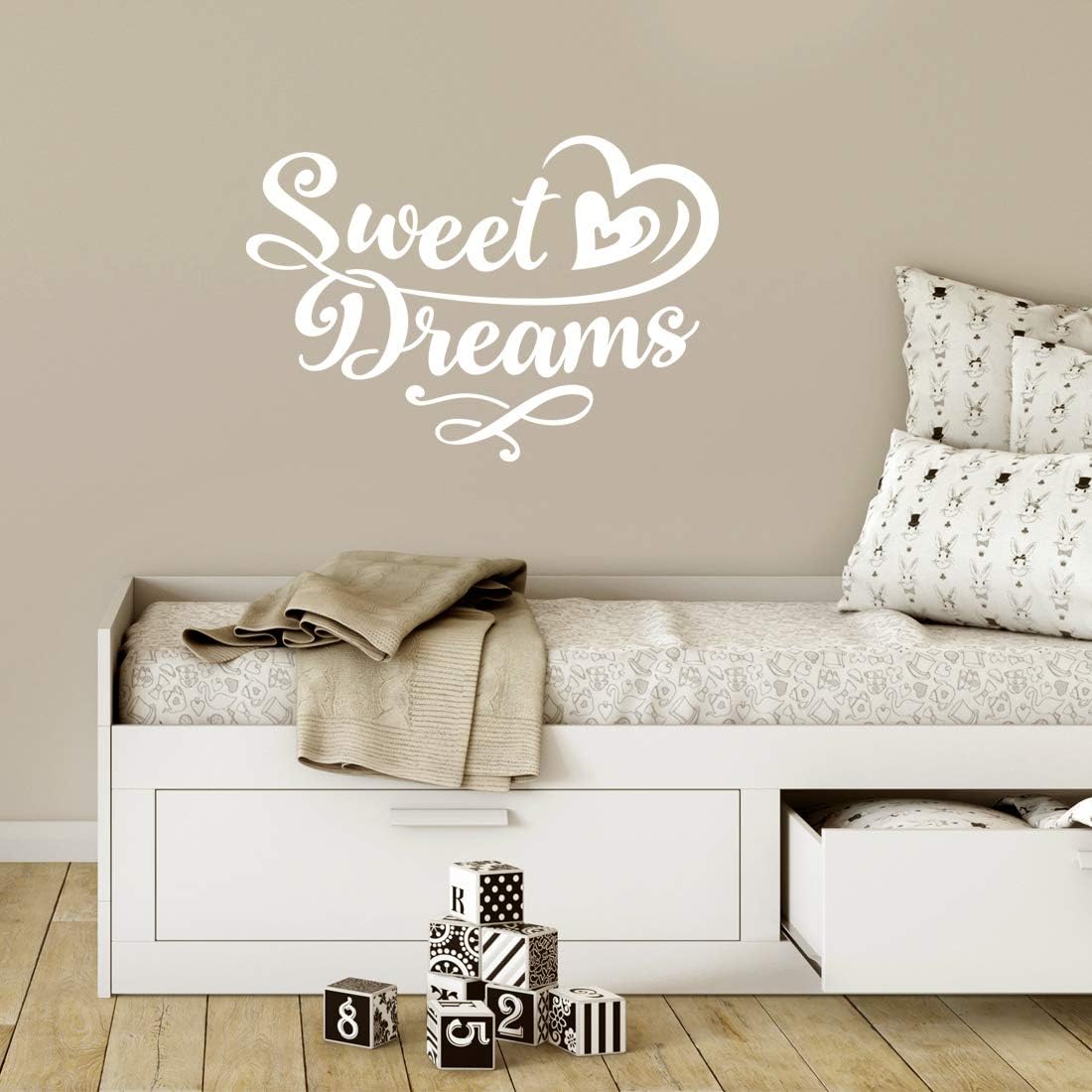Sweet Dreams Bedroom Wall Sticker Art Stickers Quotes Vinyl Home Decal Quote Room Kid Kitchen Decor Removable Writing Design Dream DIY transfers Inspirational Nursery Decorative Walls Graphics - Image 3