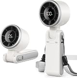 EasyAcc Portable Handheld Turbo Fan 4000mAh USB-C Rechargeable White