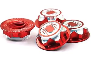 Dantenron 4PCS RC 17MM Hex Wheel Nut Dustproof Anti-Skid Mount Cap CNC Aluminum Compatible with 1/8 Buggy Off Road Monster Truck Car Traxxas X-Maxx Summit E-Revo HPI HSP Losi Kyosho Tamiya (Red)