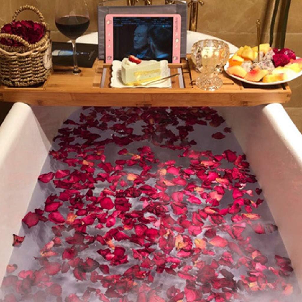 Lebq 100 Grammes Petales De Rose Seches Rouge Vraie Fleur Petale De Rose Pour Bain Pieds De Bain Confetti De Mariage Accessoires Artisanat 1 Sac Fleurs Artificielles Ameublement Et Decoration