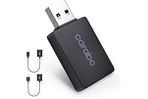 CARABC Wireless CarPlay Adapter for Apple iPhone - Converts Factory Wired to Wireless CarPlay, Plug-and-Play, Auto Connect, Compatible with Car from 2014 Onwards & iOS 10 +