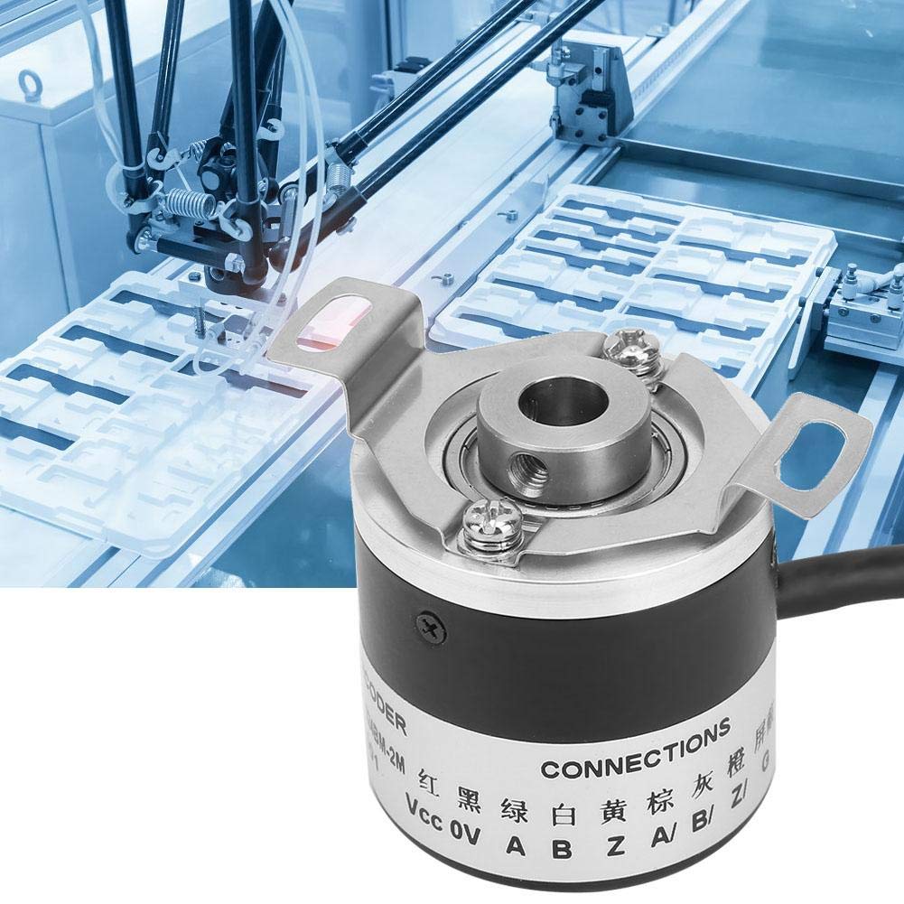 2M Cable AB 2 Phase Incremental Rotary Encoder 5V Two-Phase Signal ...