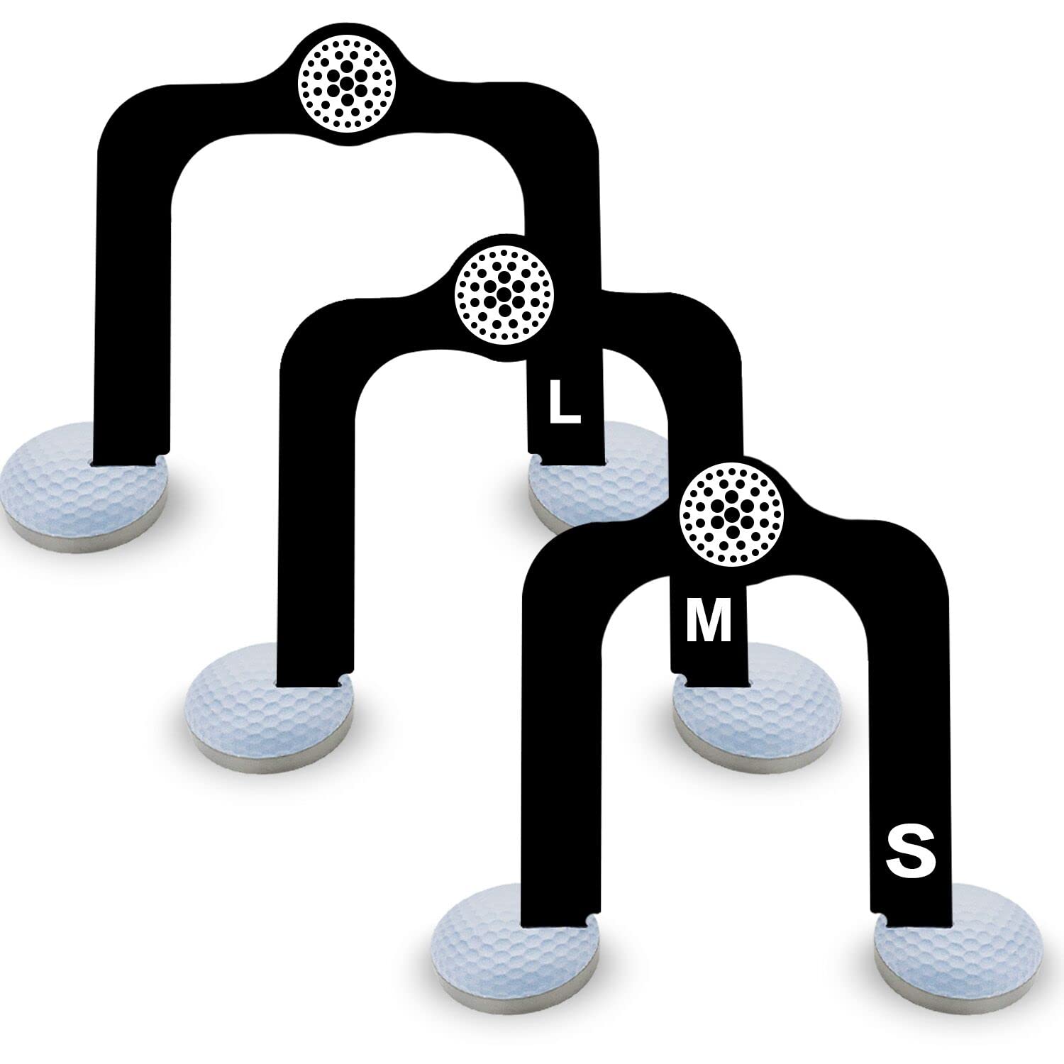 FINGER TEN Golf Putting Gate Training Aid Gates 3 Pack, Golf Swing Trainer Alignment Practice Portable for Indoor Outdoor Golf Putting Mat