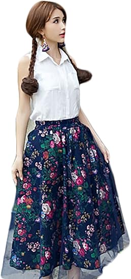 ライブショップ Live Shop ロングスカート マキシ丈 エキゾチック ボヘミア 花 夏 海 ビーチ フォーマル カジュアル おしゃれ 可愛い デート 女子会 通勤 通学 女性 レディース F スカート 通販 Amazon