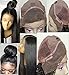 Human Hair Lace Front Wigs Pre Plucked Virgin Brazilian Human Hair Wigs for Black Women Silky Straight Glueless Lace Front Wig with Baby Hair Straight Human Hair Wig Bleached Knots 1B 180% Density 14