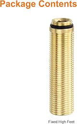 sourcing map 3.15" Faucet Mount Extension Shank Stainless Steel Fixed Foot view 3