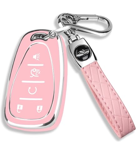 5-Button Diamond Bling Key Fob Cover – TPU Shell With Keychain For Chevy Equinox, Camaro, Buick - View #2