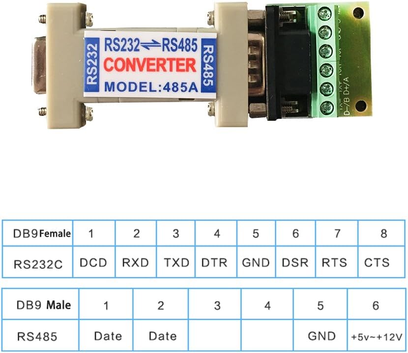 LFHUKEJI RS-232 To RS-485,RS-232 Female To RS-485/RS-422 485/422 Female Adapter Converter(Passive), Black&Blue, 1PACK - Image 5