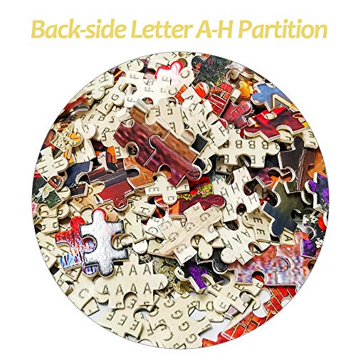 Wooden Puzzles for Adults 1000 Pieces, Oil Painting Stree Scenery Jigsaw Puzzles 1000 Pieces for Adults Teens, 19.7” x 27.6” – Thick Sturdy Pieces, Challenging Family Activity Game, Great Gift Idea