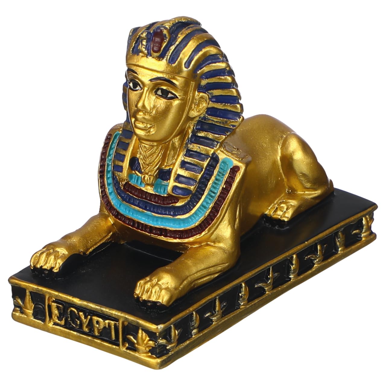 SEWACC Resin Egyptian Sphinx Ornament for Home Office Decor Vintage Desktop Sculpture Creative Festival Decoration for Weddings Birthdays Christmas