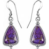 Turquoise Earrings for Women in 925 Sterling Silver Dangle Beach Boho Western Earrings Turquoise Jewelry Wedding Anniversary Birthday Valentines Day Gifts for Womens