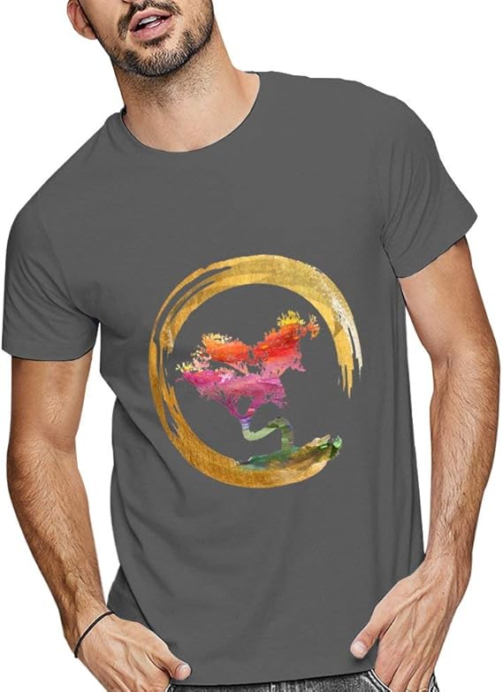 Amazon 盆栽の木 Tシャツ メンズ 半袖 夏 綿 プリント おしゃれ カットソー ゆったり おおきい Tシャツ カットソー 通販